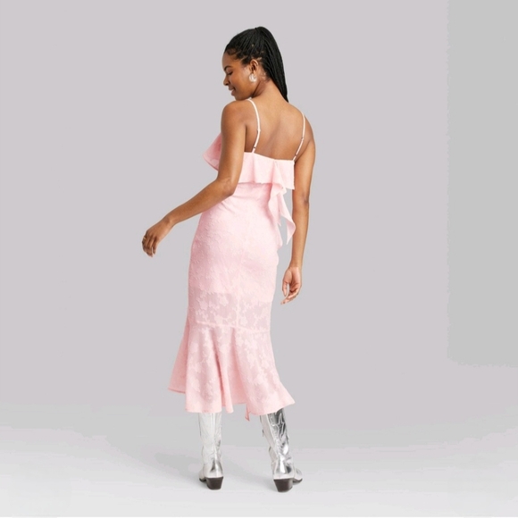 Women's Ruffle Midi Dress - Wild Fable Pink XXS - Picture 3 of 3